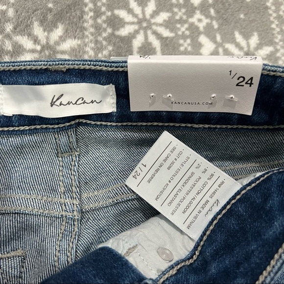 KanCan Geneva High Rise Ankle Skinny w/ Slit Raw Hem Size 1/24 - Picture 9 of 13